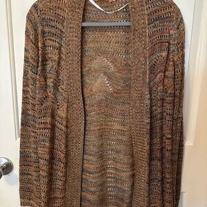 Belldini Earthy Tones Open Knit Cardigan